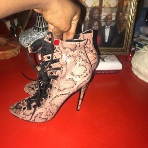 Snake skin heels